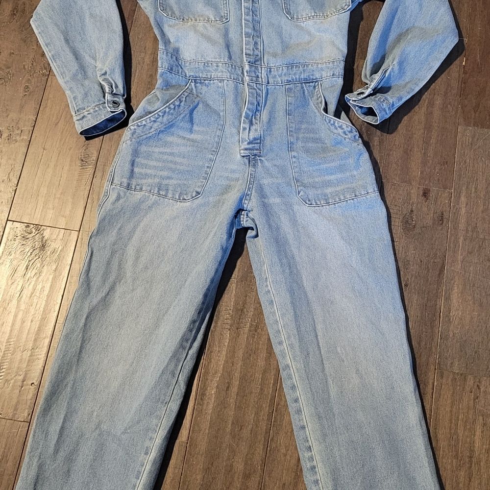 Worthy Threads denim jumpsuit size LARGE - Picture 3 of 8